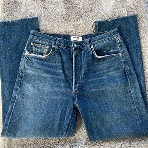 AGOLDE RILEY HIGH RISE STRAIGHT CROP